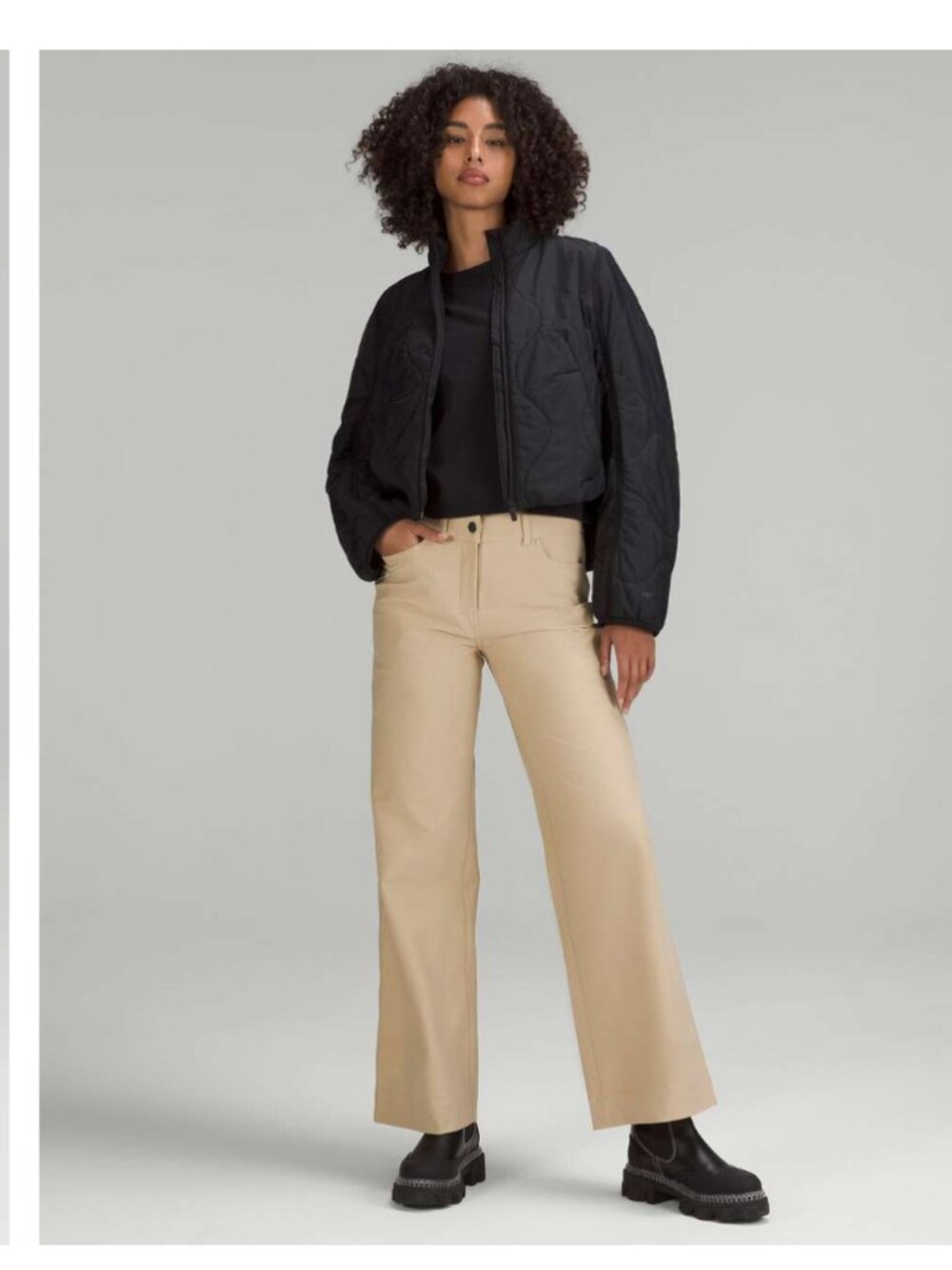 LULULEMON City Sleek 5 Pocket High-Rise Wide-Leg Pant size 32